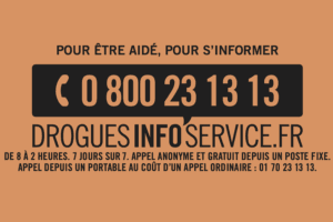 Drogues info service pour toute aide concernant les addictions et la dépendance.